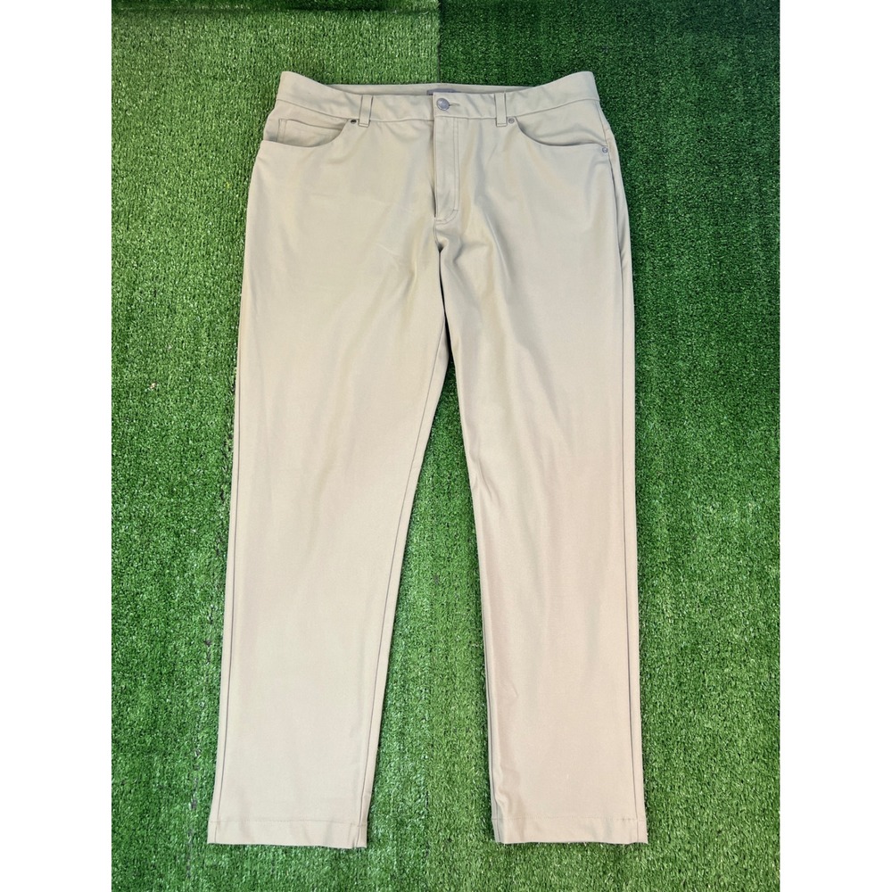VRST Mens Limitless 5-Pocket Slim Fit Pants Light Gray 36x30 Performance Chinos